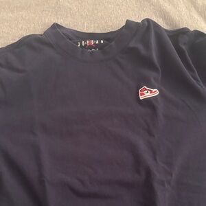 Jordan Dark Blue Men's Tee with Red Accent